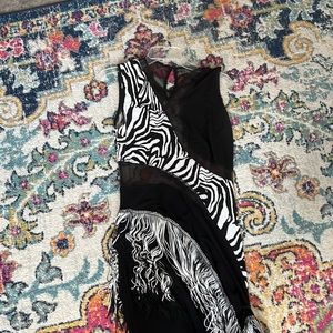 Latin/rhythm practice or performance dress with fringe!